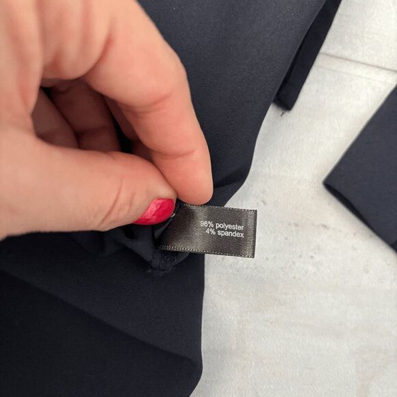 The Limited Blouse Black long Sleeve V Neck Collared Slit Sides XS Tunic Top - Picture 6 of 6